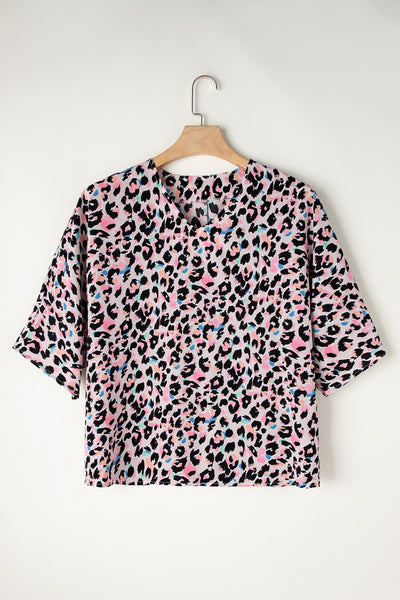 Leopard V-Neck T-Shirt