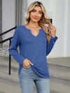 Notched Long Sleeve T-Shirt