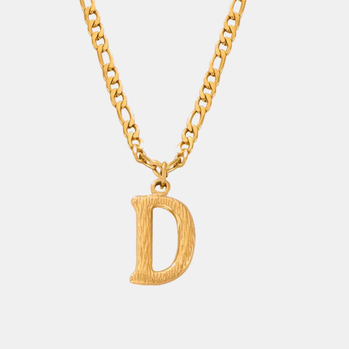 Titanium Steel Letter Pendant Necklace