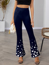 FAM-FAM Star Elastic Waist Bootcut Pants