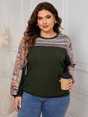 Plus Size Printed Long Sleeve Sweatshirt