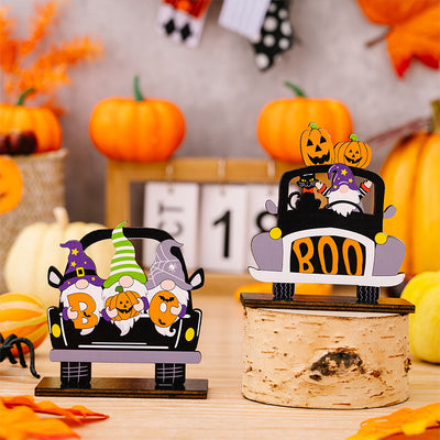 3-Piece Halloween Element Car-Shape Ornaments