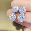 10 Carat Moissanite 925 Sterling Silver Earrings