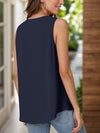 Full Size Ruched V-Neck Tank