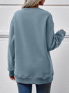 AMERICA Round Neck Dropped Shoulder Sweatshirt