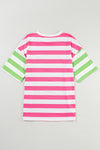 Striped Round Neck Half Sleeve T-Shirt