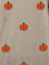 Pumpkin Round Neck Long Sleeve Sweatshirt