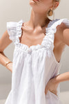 Ruffled Square Neck Top and Shorts Set