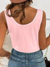 Full Size Lace Detail V-Neck Tank