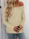 Full Size Heathered Long Sleeve Top