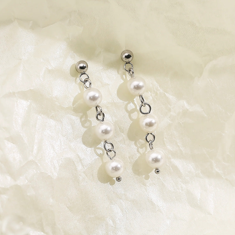 Stainless Steel Freshwater Pearl Earrings