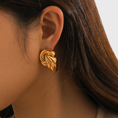 18K Gold-Plated Stud Earrings