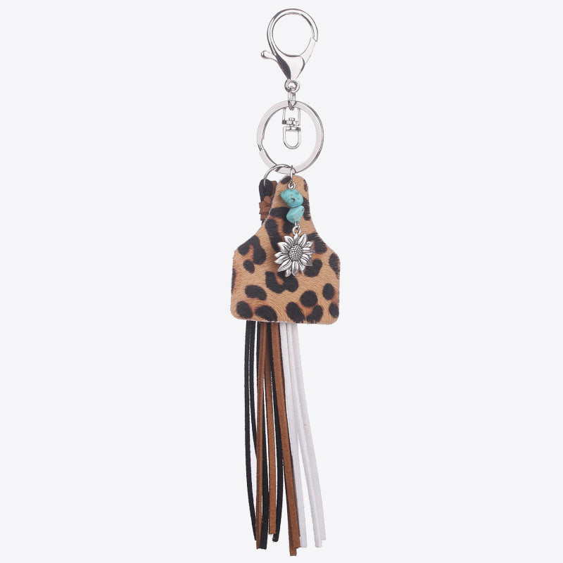 Turquoise Fringe Detail Key Chain