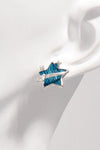 925 Sterling Silver Zircon Star Earrings