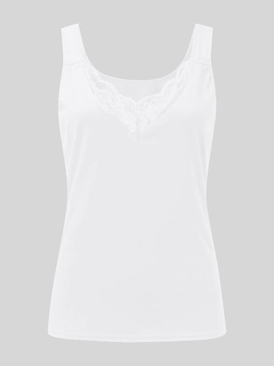 Full Size Lace Detail Sweetheart Neck Tank