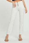 RISEN Full Size Mid-Rise Tummy Control Straight Jeans