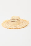 Fame Openwork Raw Hem Weave Hat